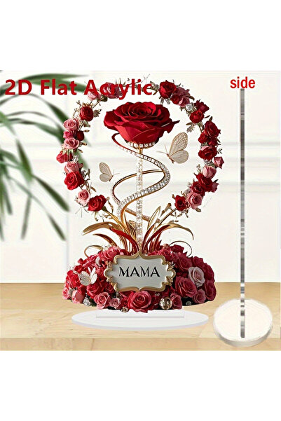 Choice MX033 قطعة واحدة من الزينة ثنائية الأبعاد المصنوعة من أكريليك، بنقش ور...