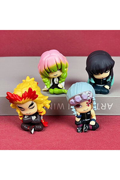 Choice مجموعة مينيسو من 4 قطع - النمط أ - 4 قطع من مجسمات قاتل الشياطين اللطي...