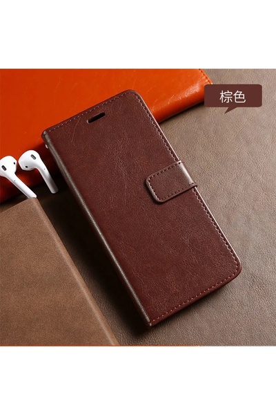 Choice جراب محفظة هاتف جلد أسود وأبيض مع حامل لهواتف شاومي مي ماكس 3/مي ماكس ...