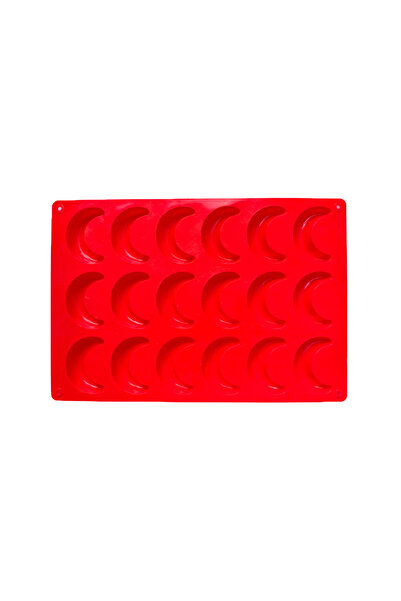 Choice قالب سيليكون أحمر على شكل هلال، قطعة واحدة، للشوكولاتة، الحلوى، الشوكو...