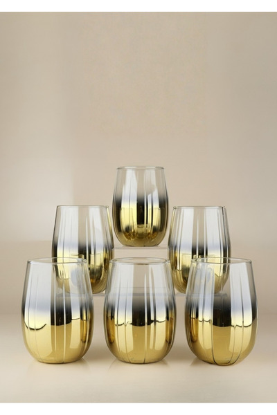 rova tr Botanica Series Special Design Glass Cup Set for 6 People - Water Gla...