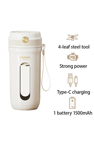 Choice 4 Blades 1500mAh Z30 USB Electric Portable Fruit Blender 350ML Chargin...