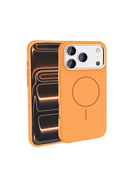 zore iPhone 17 Pro Max Kılıf M-Safe Şarj Özellikli Metal Kamera Çerçeveli Edi...