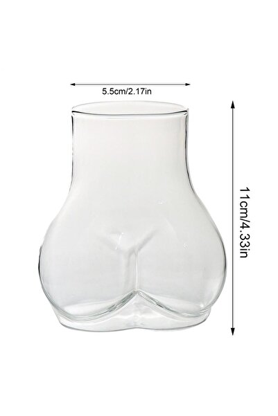 Choice كوب شرب شفاف سعة 450 مل على شكل مؤخرة، أكواب مرحة على شكل مؤخرة، أدوات...