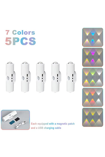 Choice5 5pcs RGB 7 color Double-head LED Night Light with Motion Sensor RGB R...