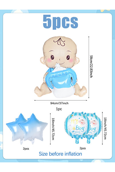 Choice Other 5pcs 5pcs Standing 4D Gender Reveal Boy or Girl Doll Balloon Set...