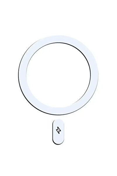 Choice8 حلقة معدنية لاصقة مغناطيسية بيضاء واحدة (1/5 قطع) لشحن ماج سيف اللاسل...