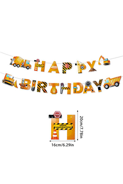 Choice نمط B، لافتة عيد ميلاد سعيد، جرار، شاحنة، هندسة، مركبة، نمط، إكليل، طف...