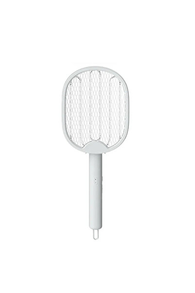 Choice مضرب ناموس كهربائي أبيض قابل للطي، قابل لإعادة الشحن عبر منفذ USB، قات...