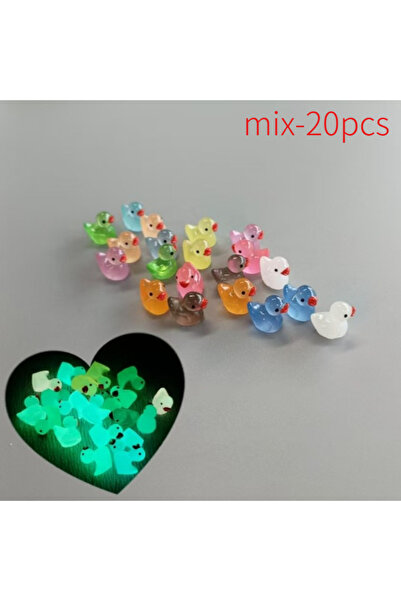 Choice1 مجموعة بط صغيرة ملونة - 20 قطعة - ديكور منزلي، زينة للغرف، زينة للطاو...