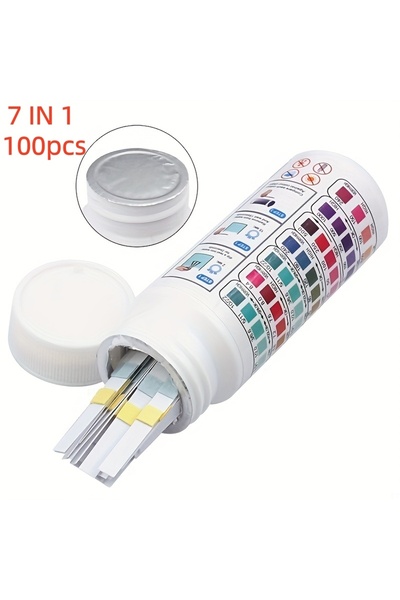 Choice1 100 قطعة شرائط اختبار درجة الحموضة (PH) لحمامات السباحة، 7 في 1، 50/1...