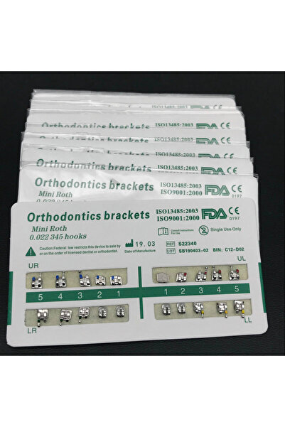 Choice4 مجموعة من 10 قطع من أقواس تقويم الأسنان المعدنية Mini Roth 345 Hook M...