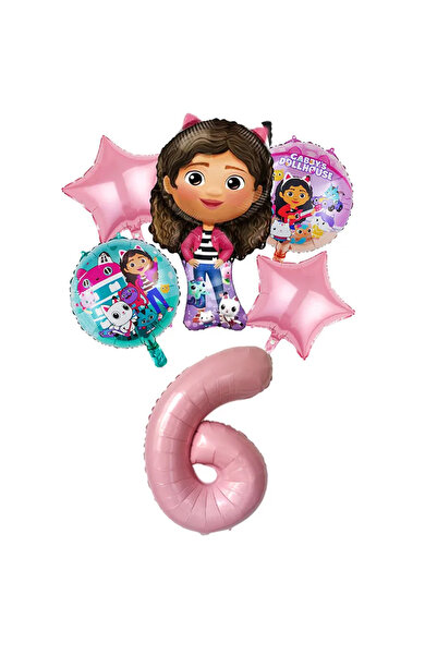 Choice24 بالونات رخامية مقاس 32 بوصة، 6 قطع، قطط غابي، لتزيين حفلات أعياد الم...