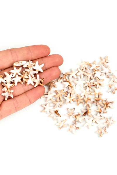 yfhobi 25 gram - 14 mm Sütlü Kahve Damarlı Renk Deniz Yıldızı Akrilik Boncuk ...