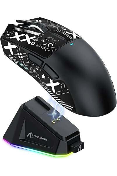 choice2 ماوس الألعاب اللاسلكي X11 أسود من ATTACK SHARK X11، مزود بخاصية الشحن...