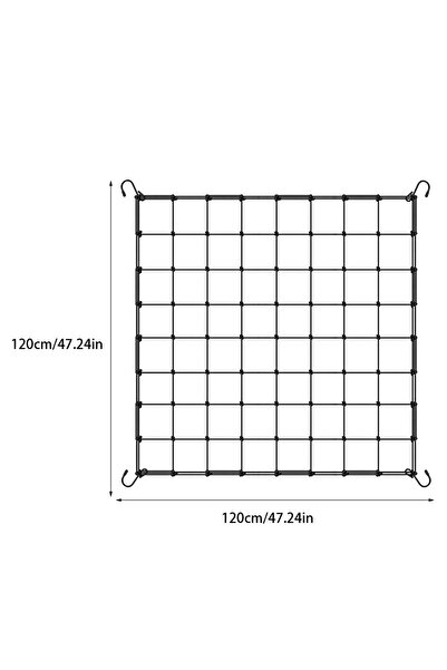 Choice1 شبكة نباتات سوداء مرنة من مادة ABS، مقاس 120×120 سم أو 60×60 سم، مزود...