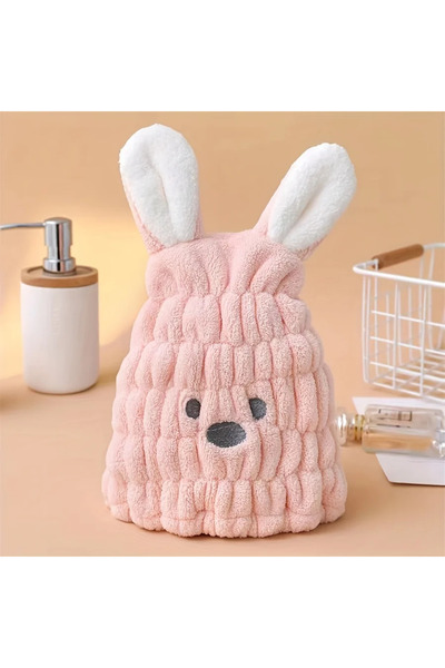 Choice1 Pink 1PC Creative Rabbit Design Hair Drying Cap, Cute Cartoon Hair To...