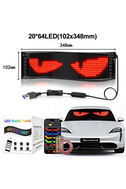 Choice1 20x64LEDs-10x34.8cm 16*32 LED Devil Eye Lights for Motorcycle Windshi...