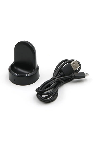 Choice قاعدة شحن لاسلكي سريع سوداء اللون لساعات Gear S2 و S3 و S4 Frontier، و...