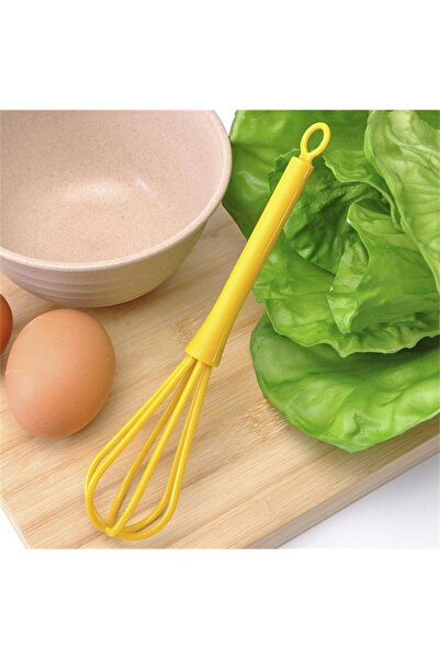 Choice1 1pc yellow Kitchen Silicone Whisk Non-Slip Egg Beater Milk Frother Ki...