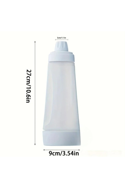 Choice زجاجة خلط العجين اليدوية الجديدة سعة 1000 مل، بيضاء اللون، مزودة بمقيا...