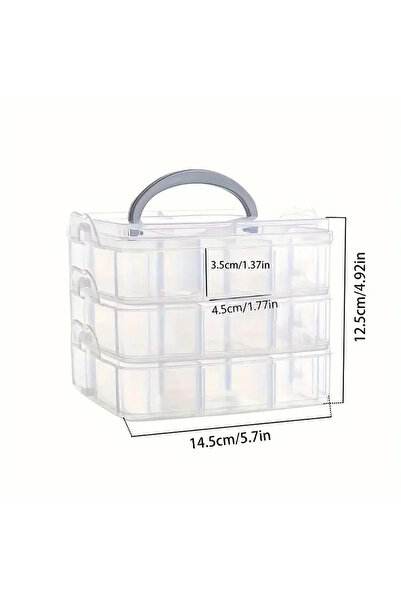 Choice صندوق تخزين بلاستيكي قابل للتكديس بثلاثة أرفف، قابل للتعديل، يحتوي على...