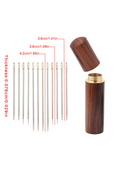choice2 01 gold--side hole 12pcs Blind Sewing Needle Elderly Stainless Steel ...