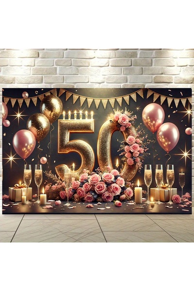 Choice3 لافتة خلفية أنيقة متعددة الألوان بلمسة ذهبية لامعة، مقاس 100×150 سم، ...