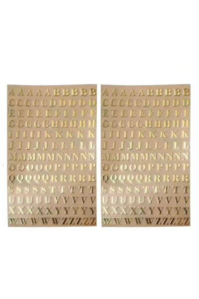 Choice6 قطعتان ذهبيتان على شكل حرف L، قطعتان من ملصقات حروف وأرقام لامعة من س...