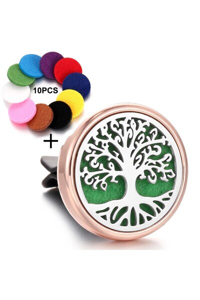 Choice4 XQ207-1-RG-Mian002 Refillable Car Air Freshener Perfume Aroma Diffuse...