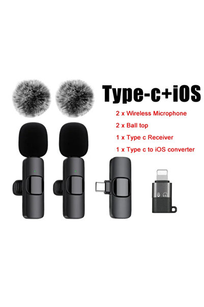 Choice1 ميكروفون لاسلكي صغير محمول T-L 1in2-K1 بتردد 2.4 جيجا هرتز لتسجيل الص...