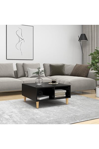 Concept Τραπεζάκι σαλονιού, μαύρο, 60x60x30 εκ., μοριοσανίδα