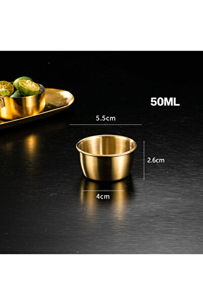Choice طبق توابل صغير ذهبي اللون، مصنوع من الفولاذ المقاوم للصدأ 304، كوب صلص...