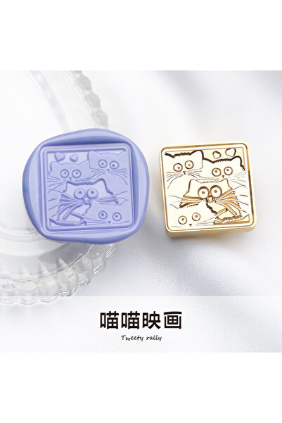 Choice ختم شمعي برأس على شكل حيوانات لطيفة، مقاس 25×25 مم، مناسب للبطاقات وال...