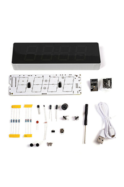 Choice1 مجموعة ساعة إلكترونية ذكية ESP8266 بيضاء اللون بتقنية إنترنت الأشياء،...