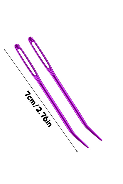 Choice1 purple Fenrry 2PCS 7cm Big Eye Sewing Needles for Beginner Colorful L...