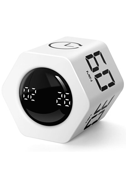 Choice1 مؤقت بومودورو أبيض مكعب للإنتاجية من تيك تايم، ساعة سداسية قابلة للطي...