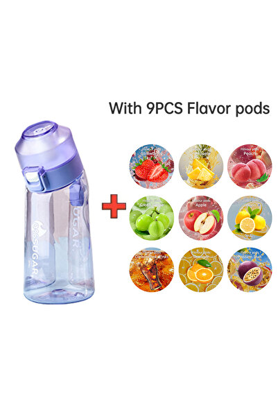 Choice10 زجاجة مياه بنكهة 500 مل من لوسوي، لون بنفسجي، قطعة واحدة، مع 9 كبسول...