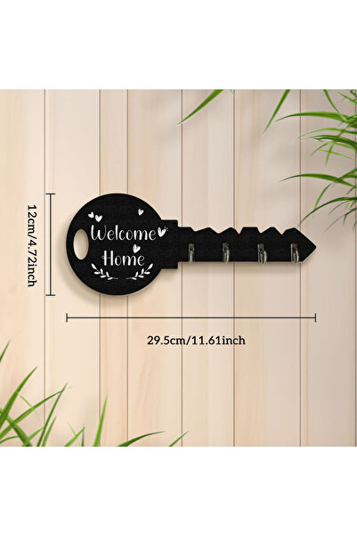 Choice حامل مفاتيح ريفي على شكل مفتاح، يُعلق على الحائط، مصنوع من الخشب الريف...