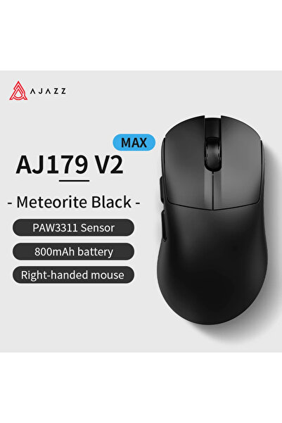 Choice3 فأرة Ajazz AJ179 V2 MAX - أسود، Ajazz AJ179 V2 179MAX 1000 هرتز لاسلك...