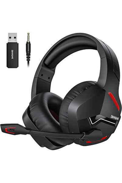 Choice3 سماعة ألعاب لاسلكية حمراء من BINNUNE بتردد 2.4 جيجاهرتز لأجهزة PS5 وP...
