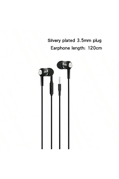 Choice7 1pcs black NNBILI 1-4pcs 3.5mm Wired Earphone In Ear HIFI Heavy Bass ...