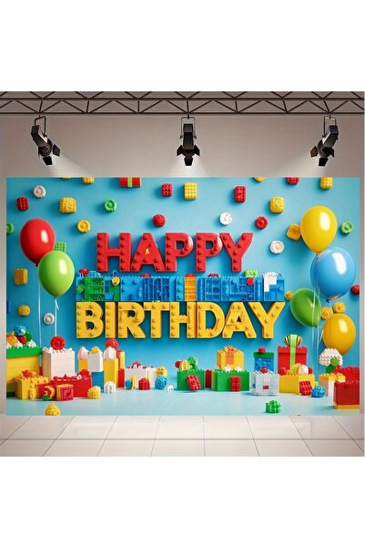 Choice5 100x150cm MULTI 1 Colorful Blk and Balloon Happy Birthday Banner - Vi...
