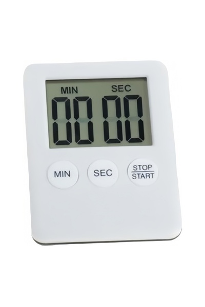 Choice8 مؤقت مطبخ مغناطيسي أبيض مزود بمنبه رقمي بشاشة LCD، رفيع للغاية، ظهر م...