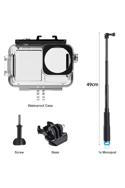 Choice3 Package C For DJI Osmo Action 5 4 3 Waterproof Case 40M Deep Diving U...