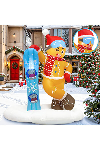 Choice زينة عيد الميلاد الخارجية القابلة للنفخ من OurWarm بطول 6 أقدام، مزودة...