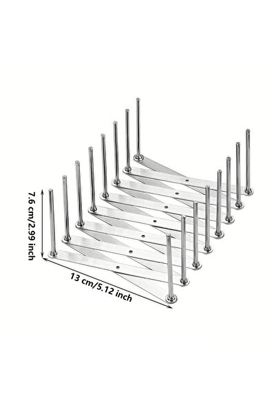 Choice1 منظم رف أطباق من الفولاذ المقاوم للصدأ من دوتريو، 7 مربعات، قابل للطي...
