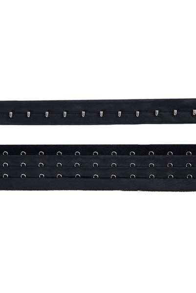 Choice 1m black 1Pcs 1M Bra Extender 3 Rows Underwear Clip Shaper Hook & Tape...