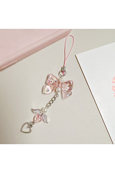 Choice3 Other pink 1pcs Phone Charm HYun Phone Chain Trendy Pendant Bow Lanya...