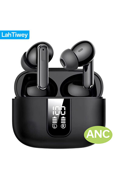 Choice3 سماعات أذن لاسلكية سوداء هجينة مانعة للضوضاء النشطة، سماعات بلوتوث، س...